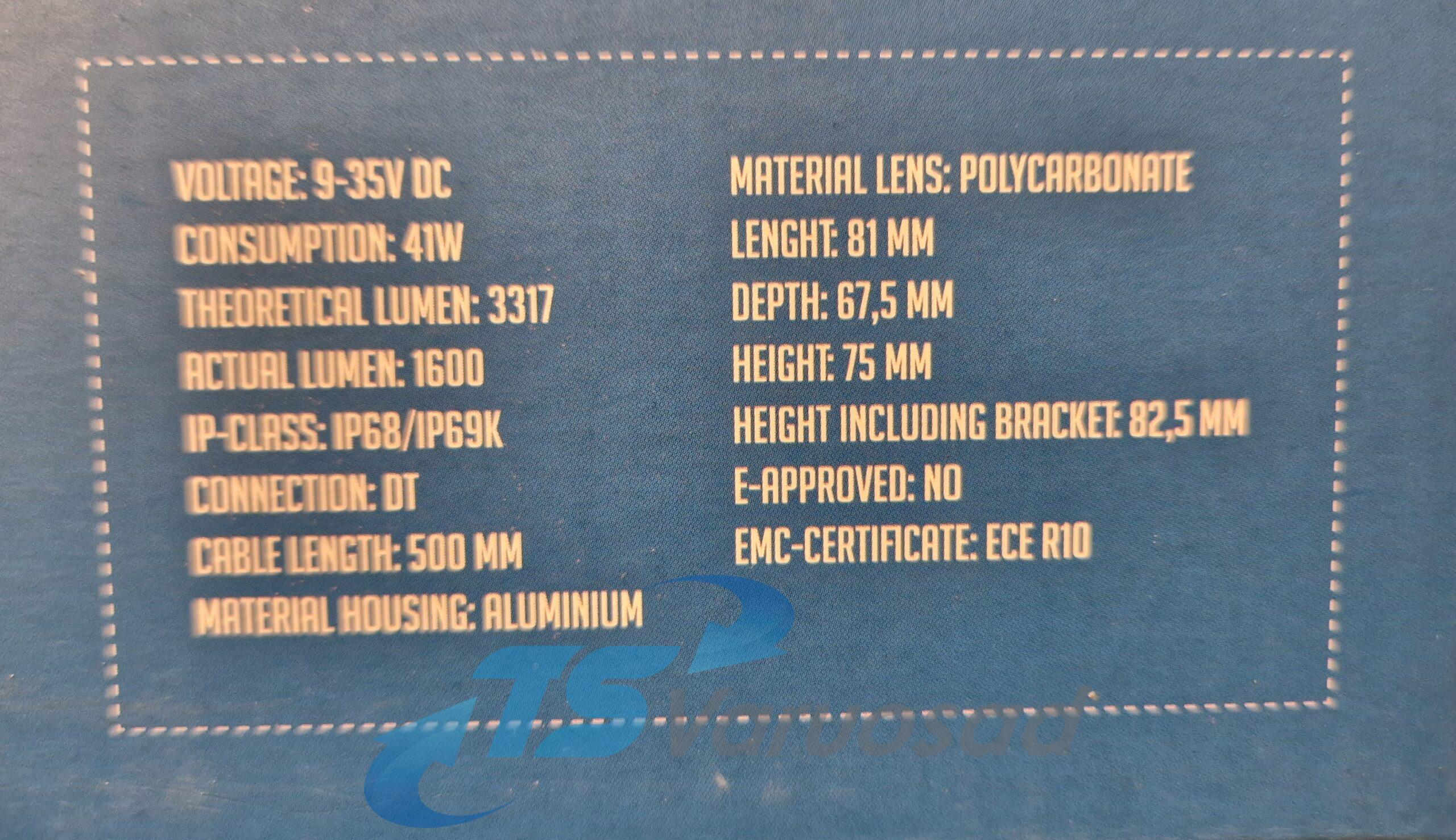 Lisatuli / töötuli 40w