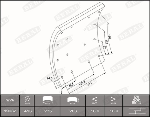 SCANIA TRUMMELPIDURI KATTED 203MM TEXTAR