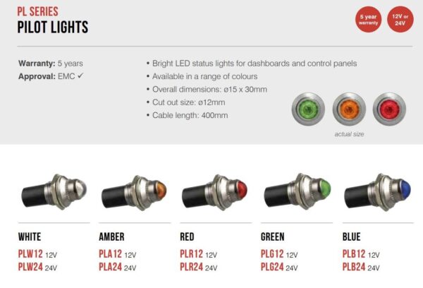 INDIKAATORLAMP KOLLANE 24V