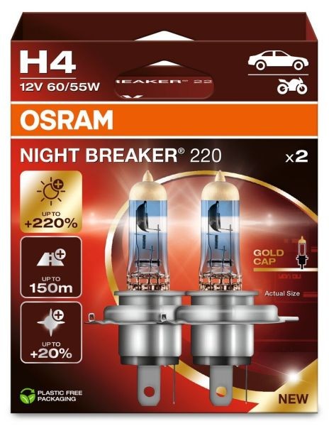 12V H4 PIRN 60/55W NB +220