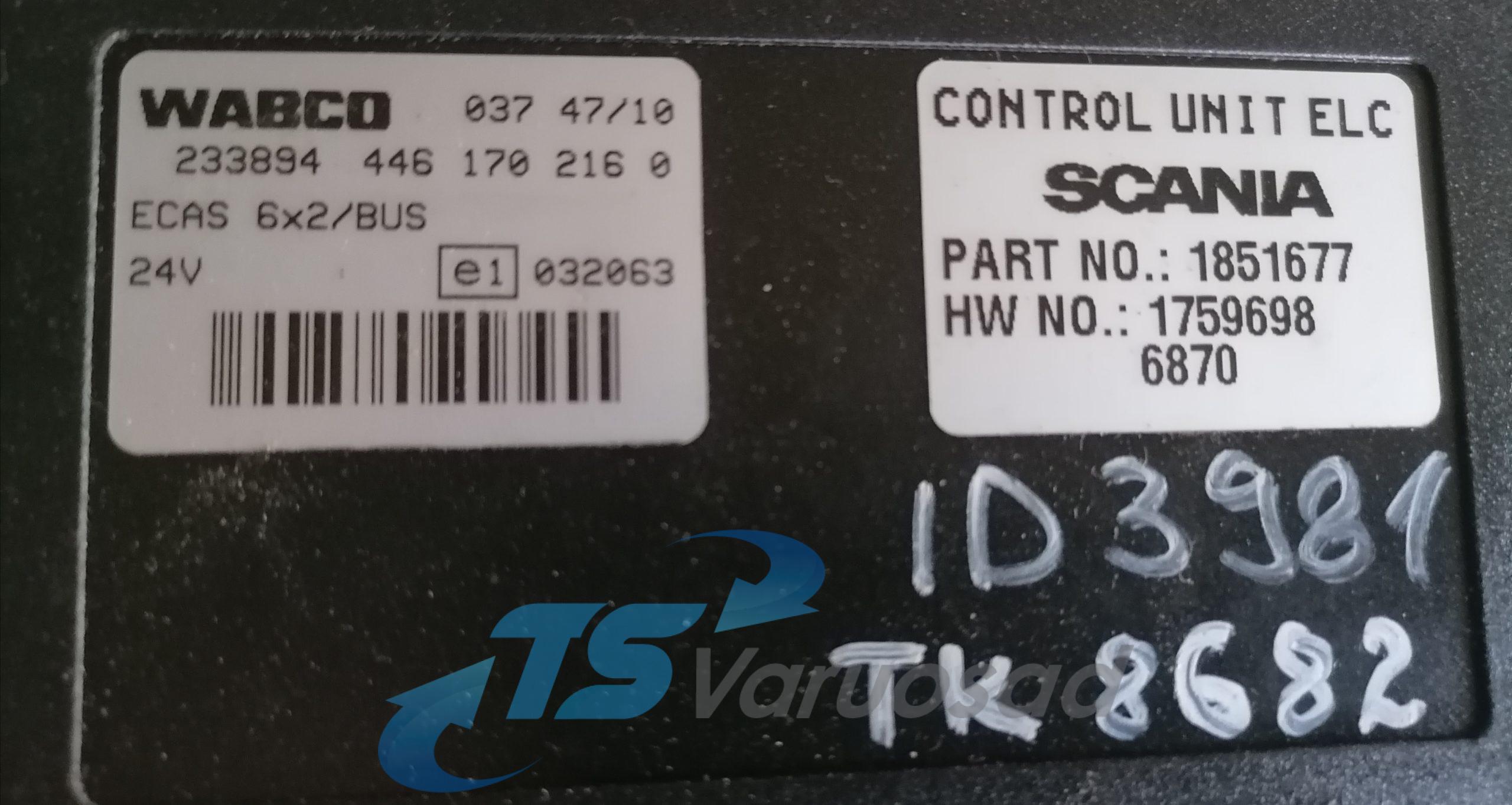 SCANIA juhtplokk, ECAS