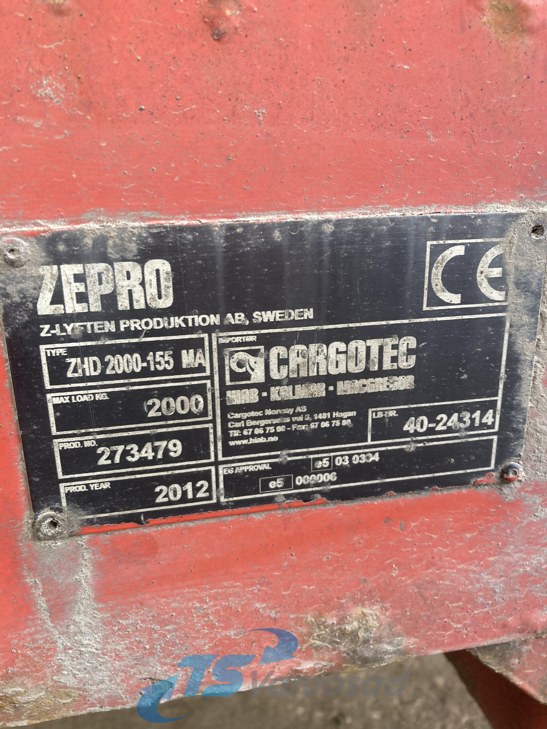 Tagaluuktõstuk, ZEPRO ZHD 2000-155 MA